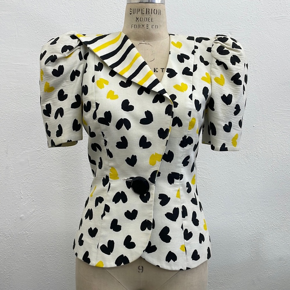 SOLD….Raul Blanco Vintage Puff Sleeve Short Sleeve Jacket - Picture 1 of 9